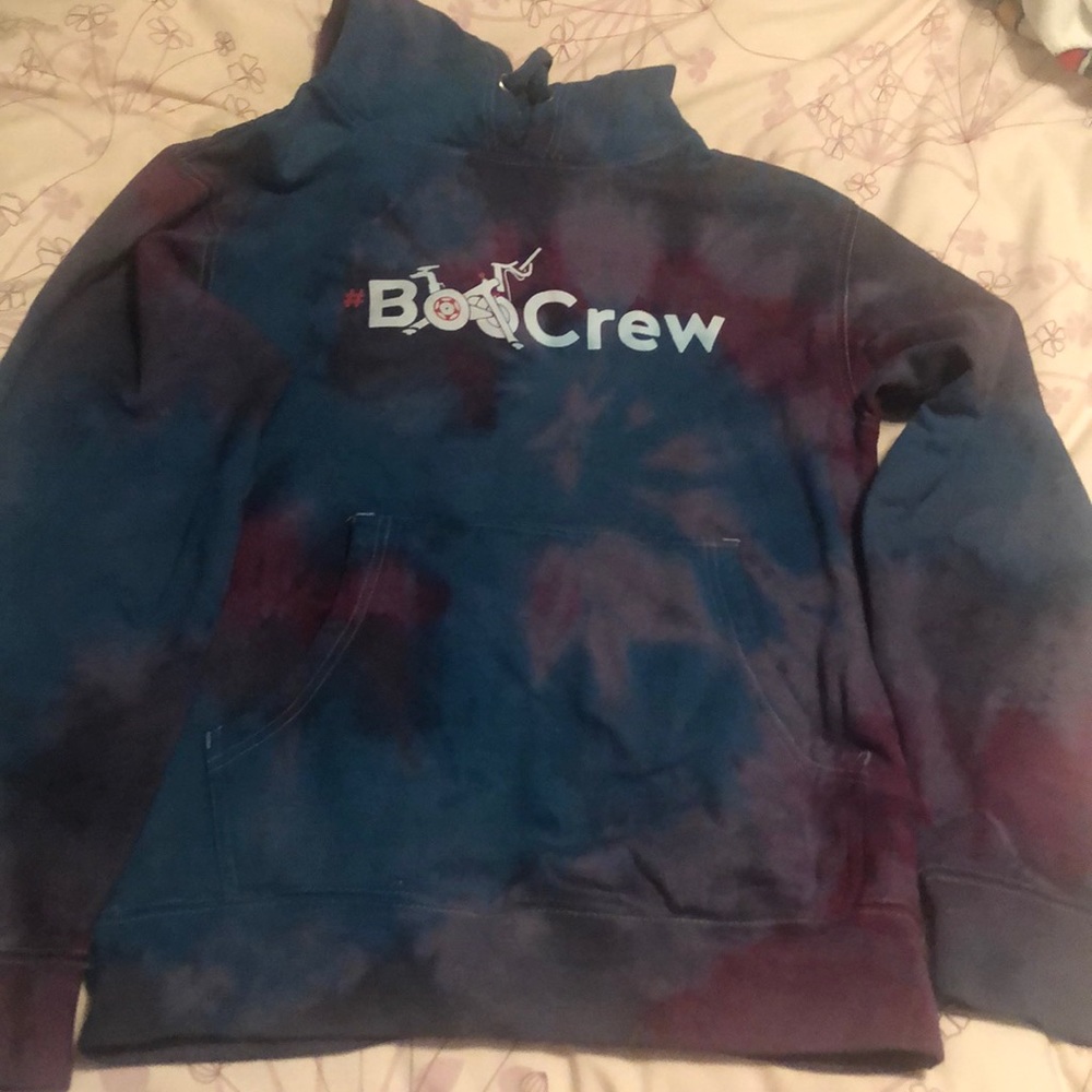 EUC Peloton Boocrew tie dyed sweatshirt XS